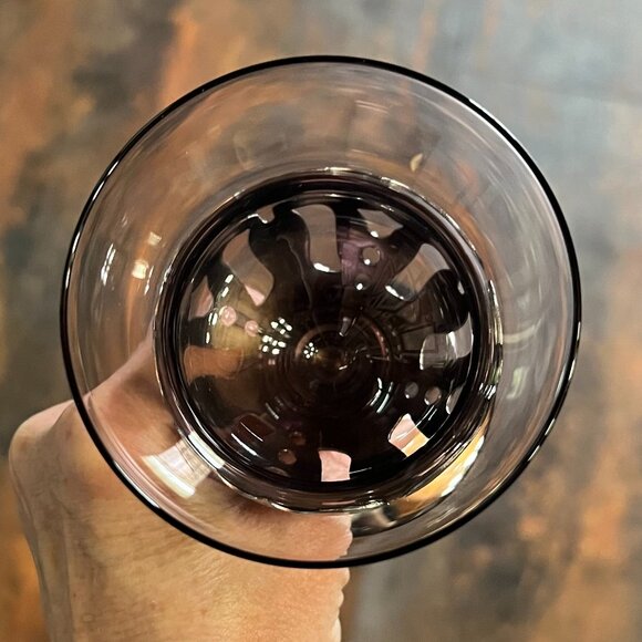 Vtg Set of 6 Wine Glasses/Goblets w/Colored Glass & Silver-Plated Stem & Base - Picture 10 of 11